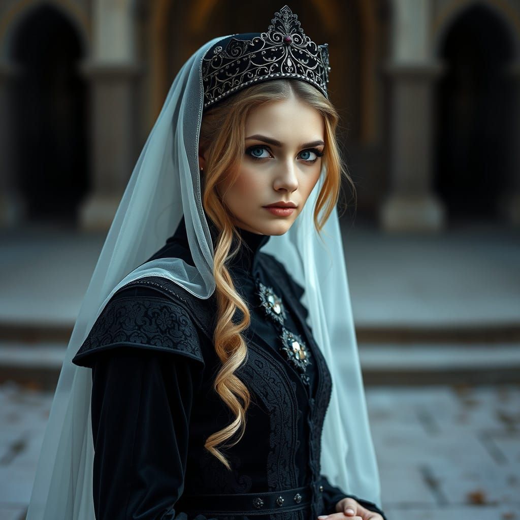 Gothic Orthodox Christian Woman Embodies Timeless Elegance