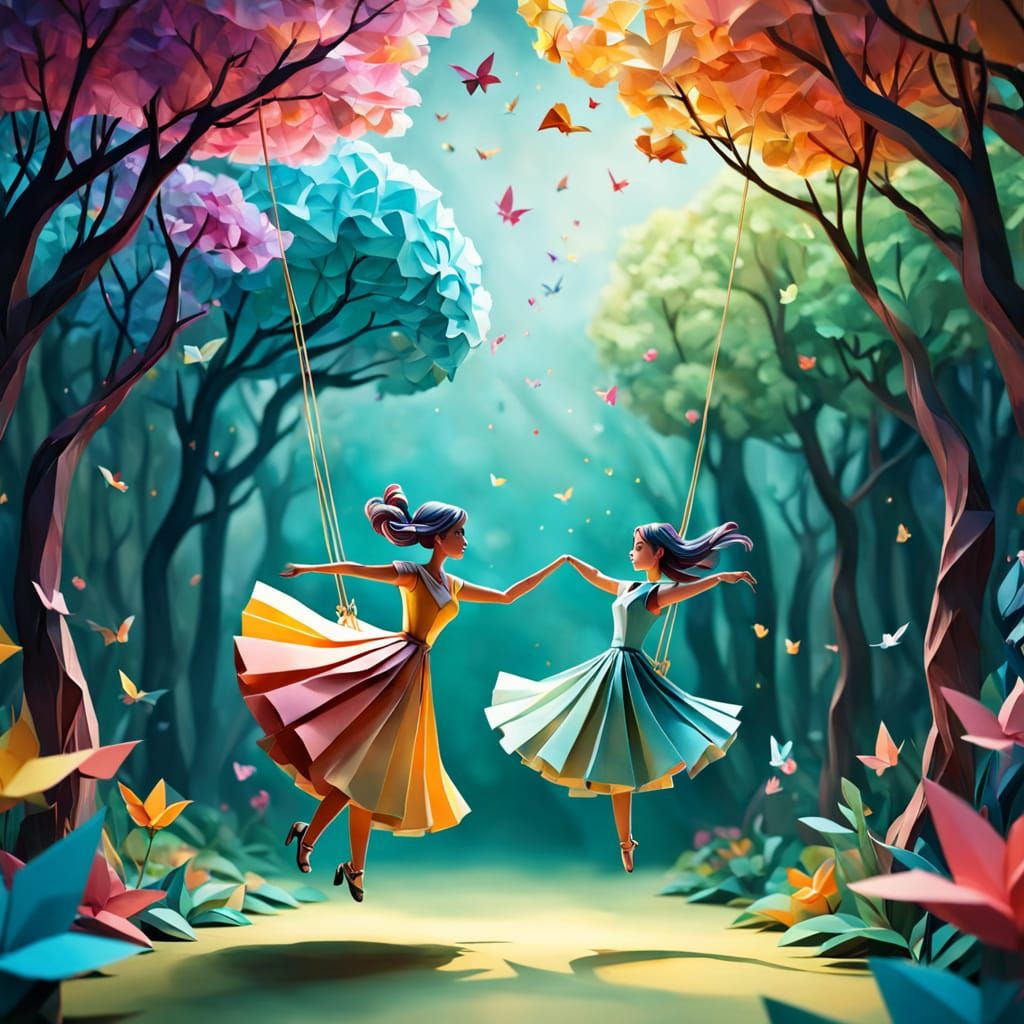 Belli Girls Dance in Whimsical Paper Craft Wonderland