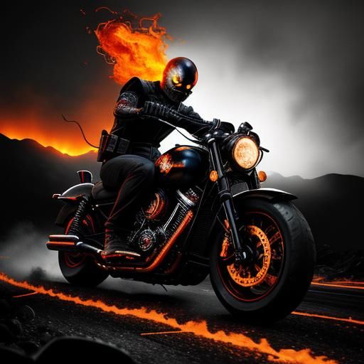 Gritty, High-Octane Comic Book Art of Ghost Rider