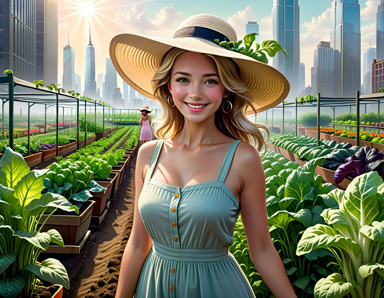 Urban Garden Paradise Amidst Skyscrapers