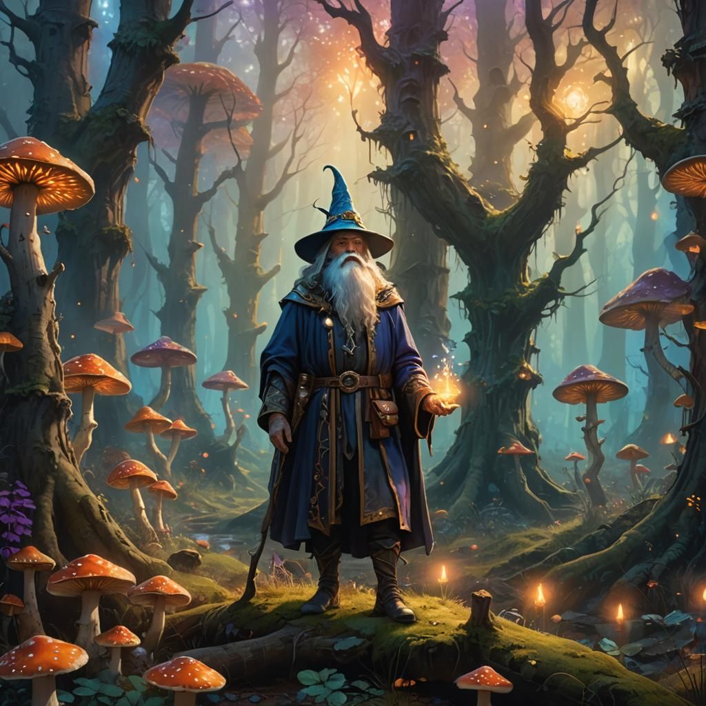 Mystical Forest Wizard in Unreal Engine 5 Art