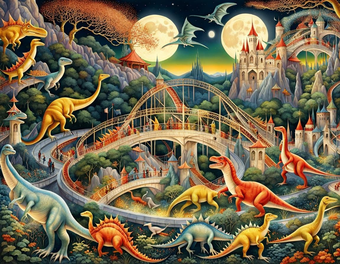 Medieval Dinosaur Amusement Park in Fairytale Style