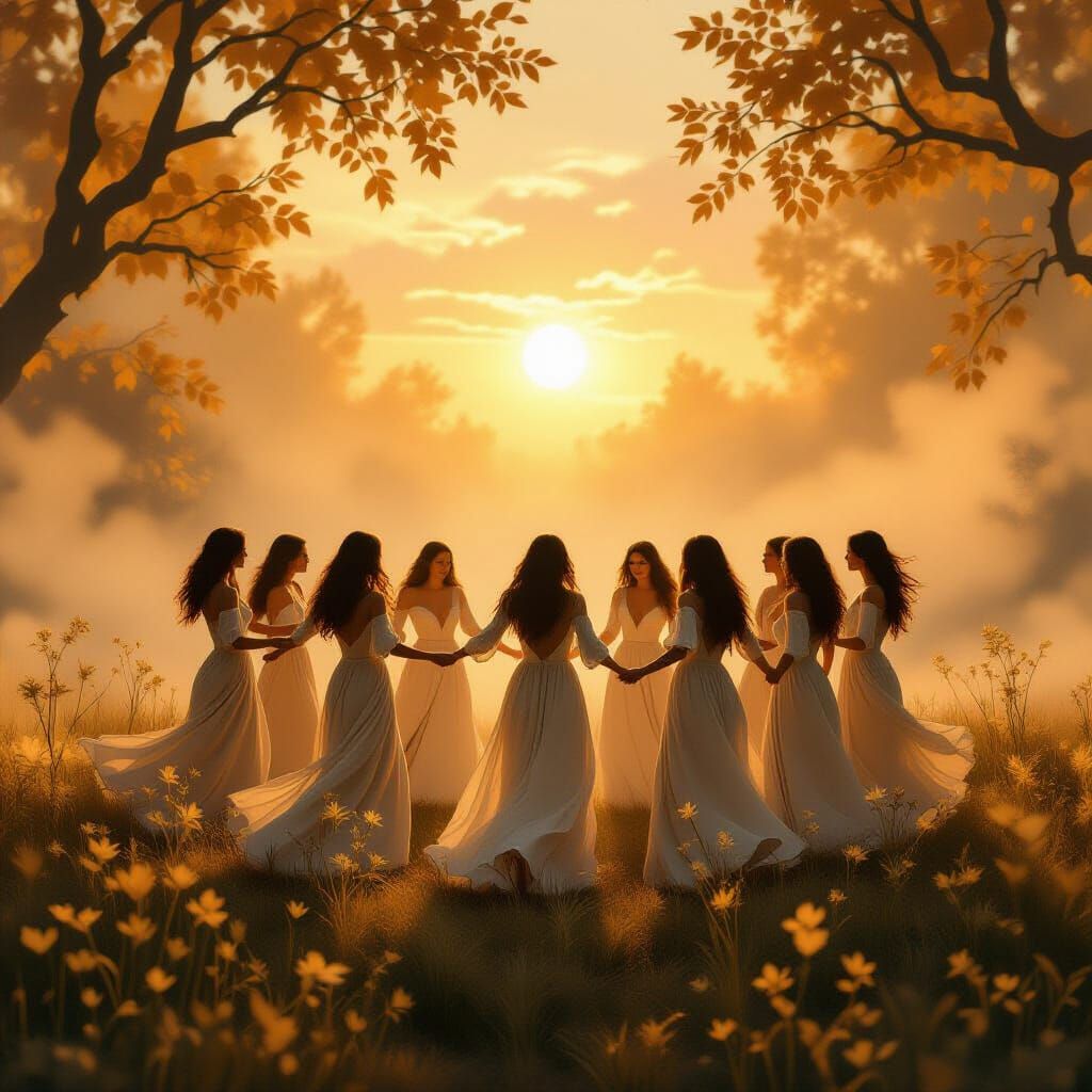 Solstice Dance: Ethereal Sunrise Circle
