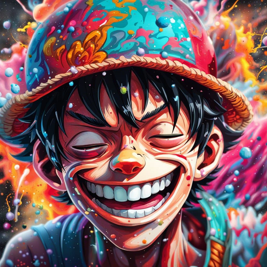 Iñaki Godoy as Luffy in Graffiti Splash Art