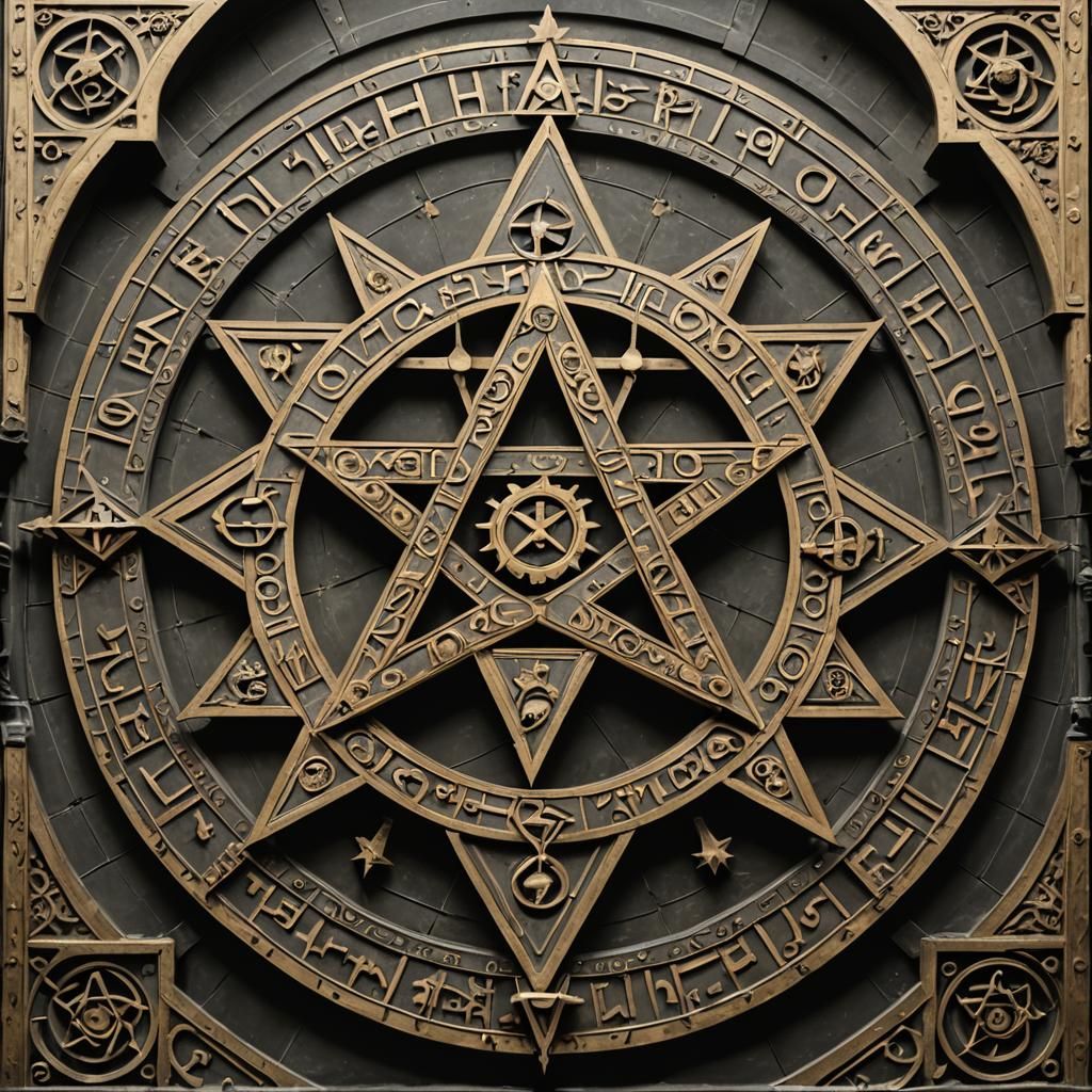 Geometric Moloch Symbol in Satanic Synagogue