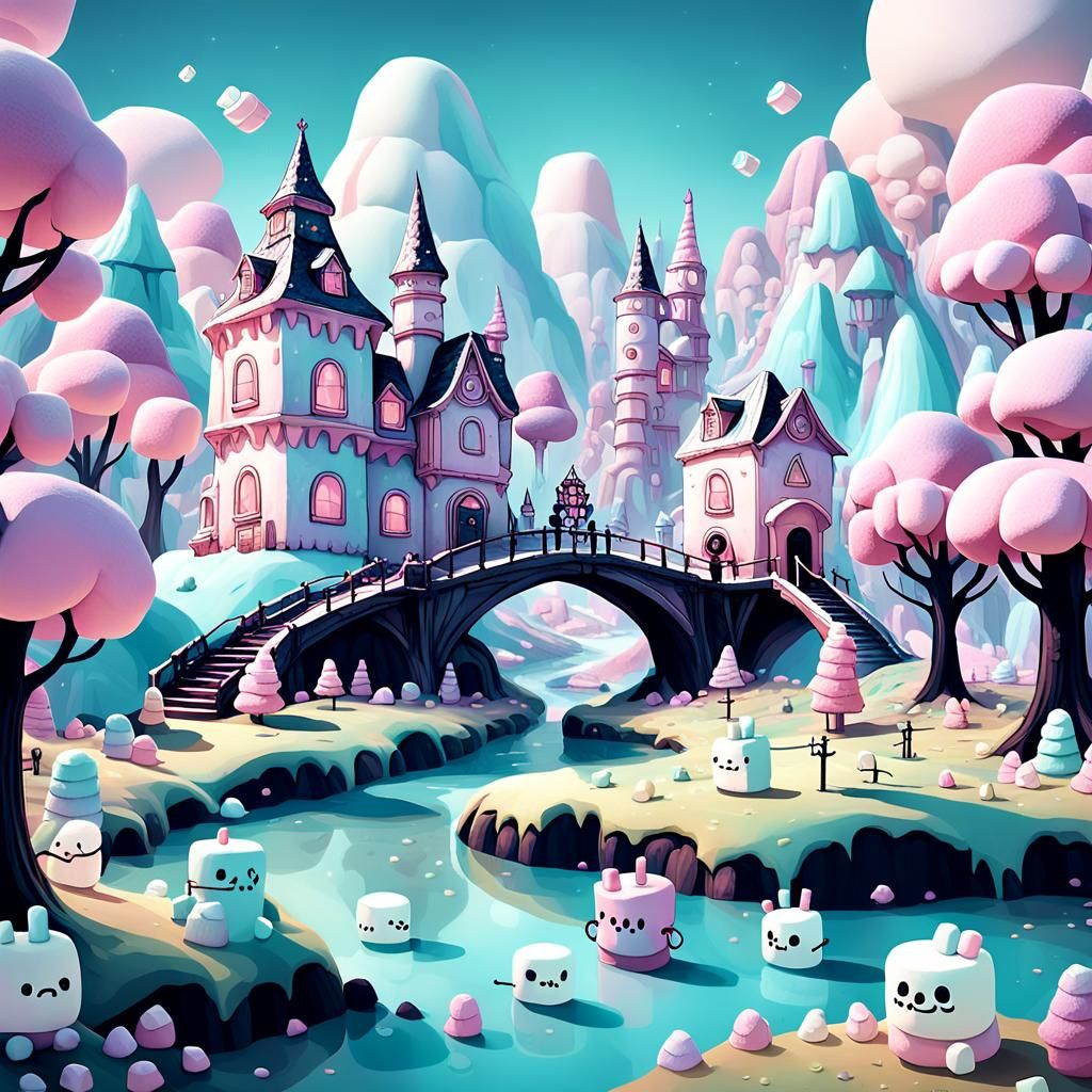 Marshmallowpunk World: Sweet Meets Sinister in Pastel Colors