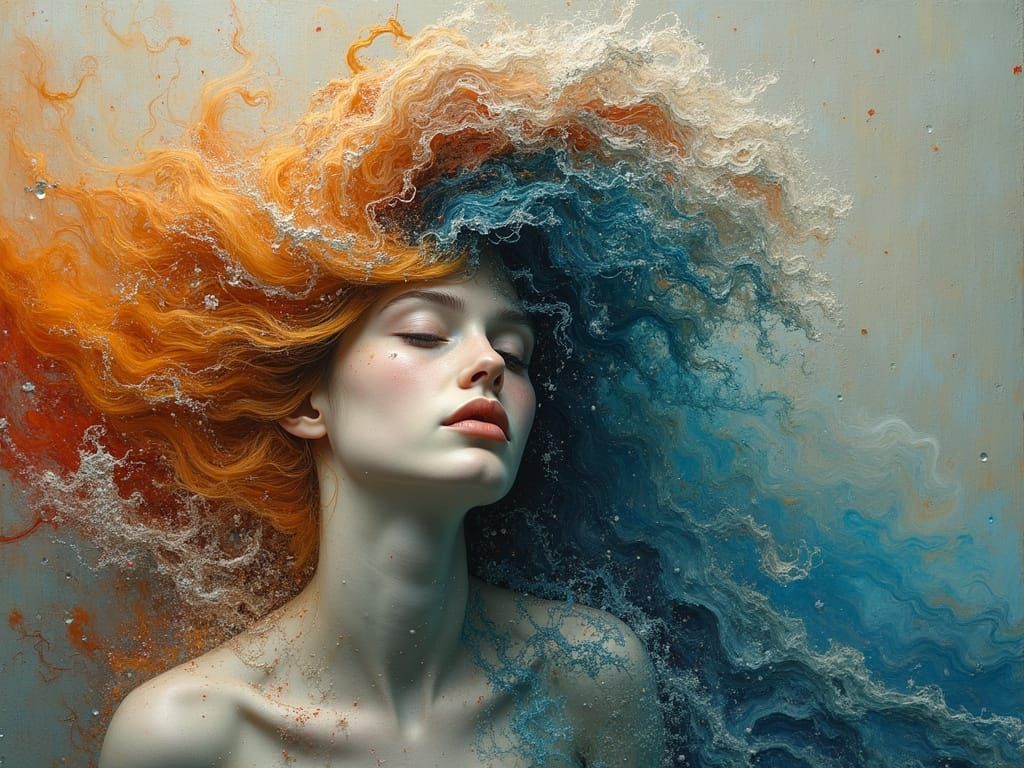 Lost in Art of Hollowness Airbrush Sculptural Rhythm