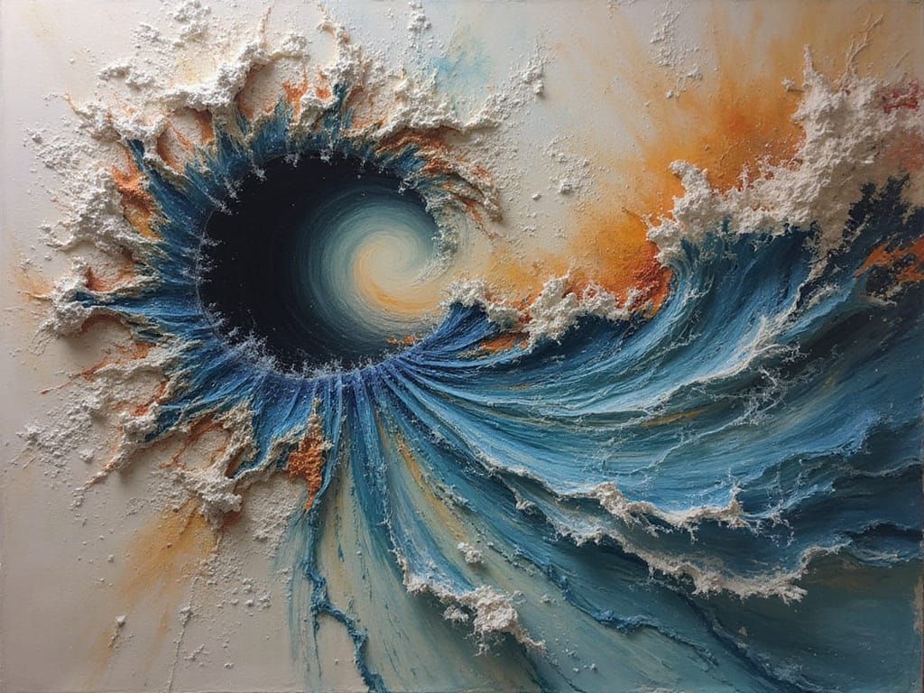 Lost in Art of Hollowness Airbrush Sculptural Rhythm