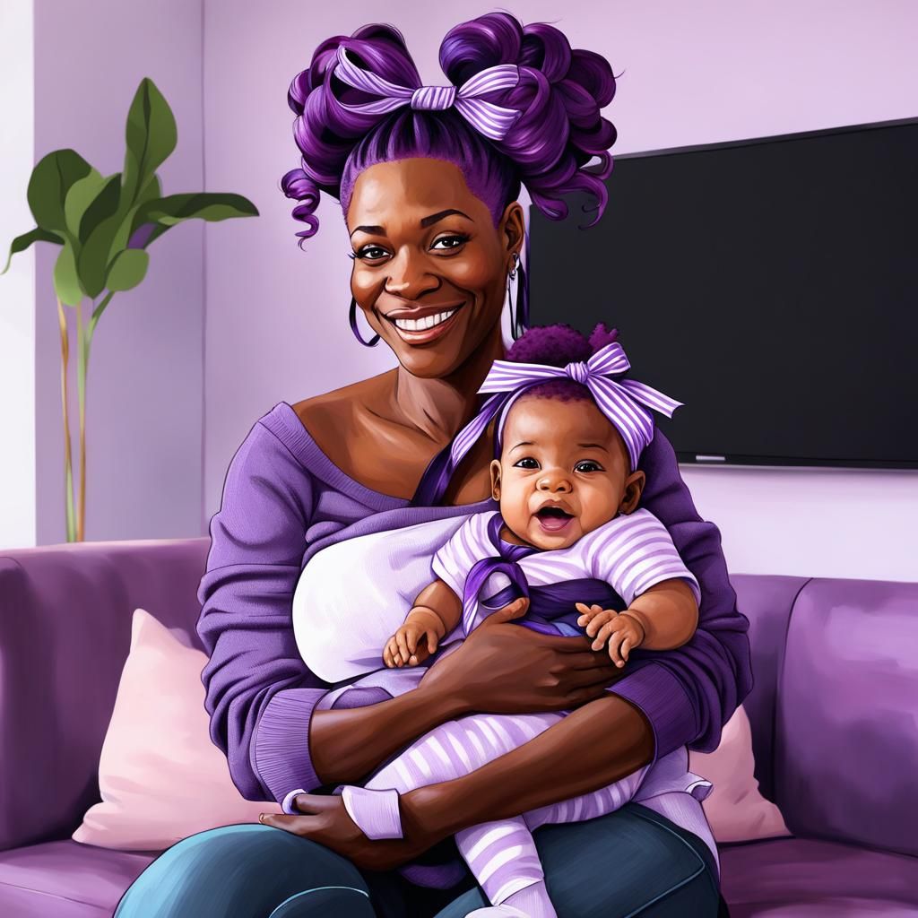 Loving Black Mother and Child TV Moment