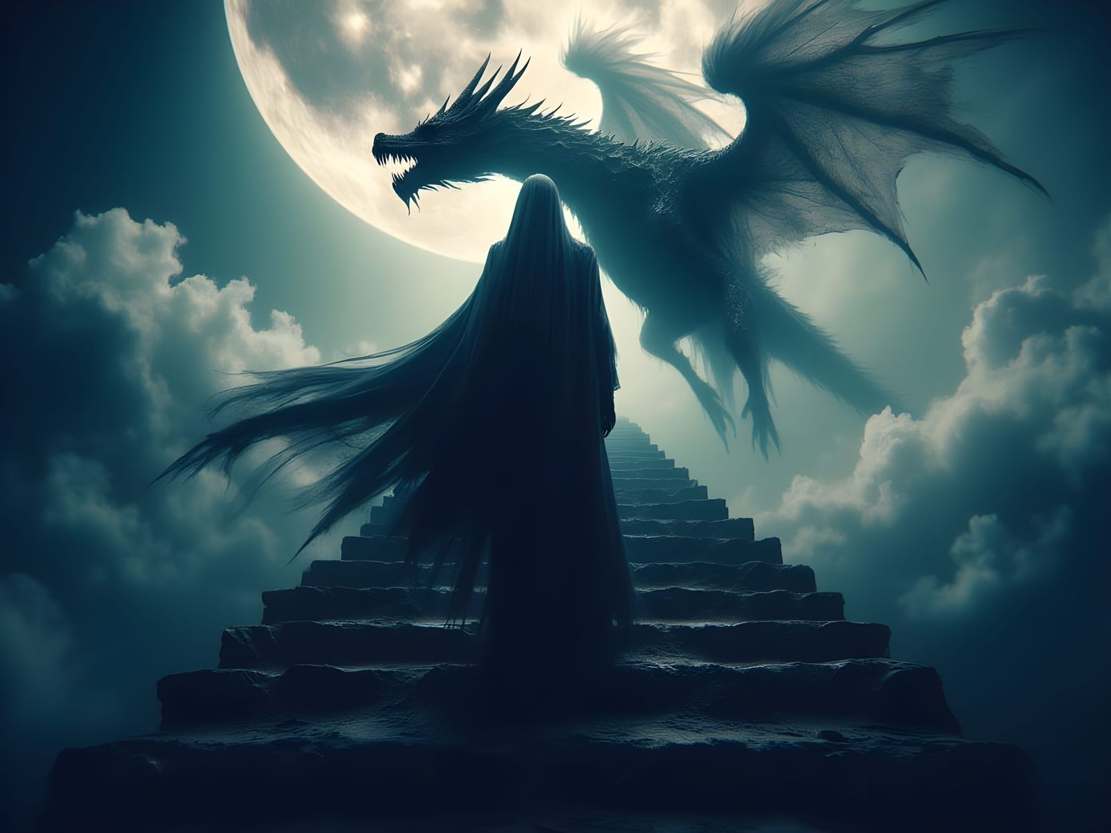 Ethereal Sorceress Unleashes Ancient Dragon