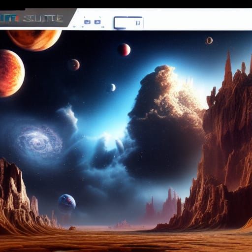 Epic Space Shuttle Digital Matte Painting