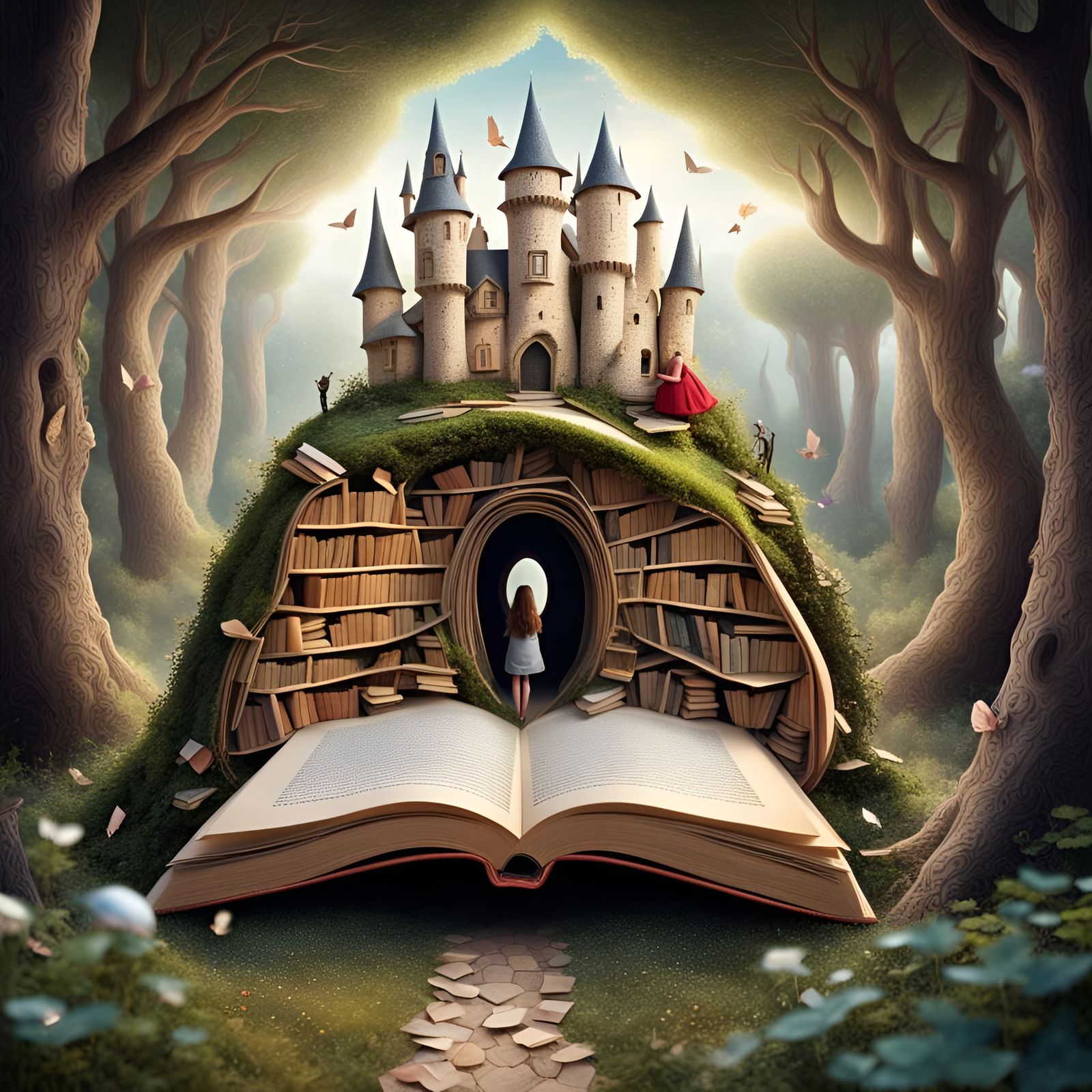 Fairytale World Made of Books