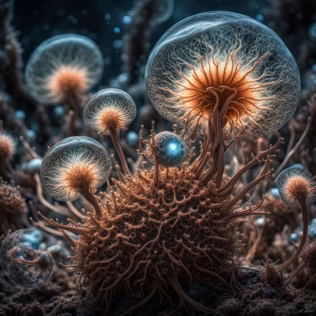 Cosmic Fantasy: Hyperrealistic Underverse Spores