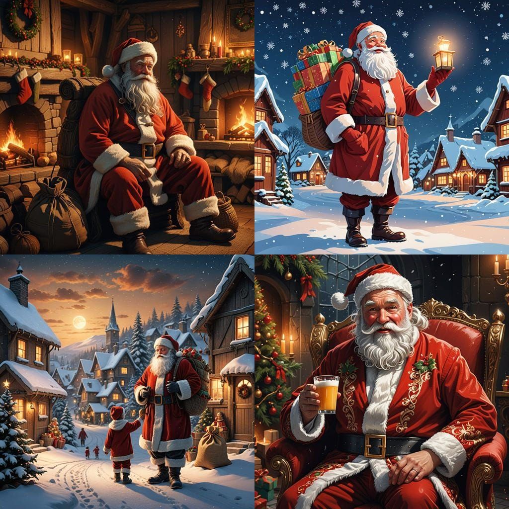 Father Christmas Vector Illustration