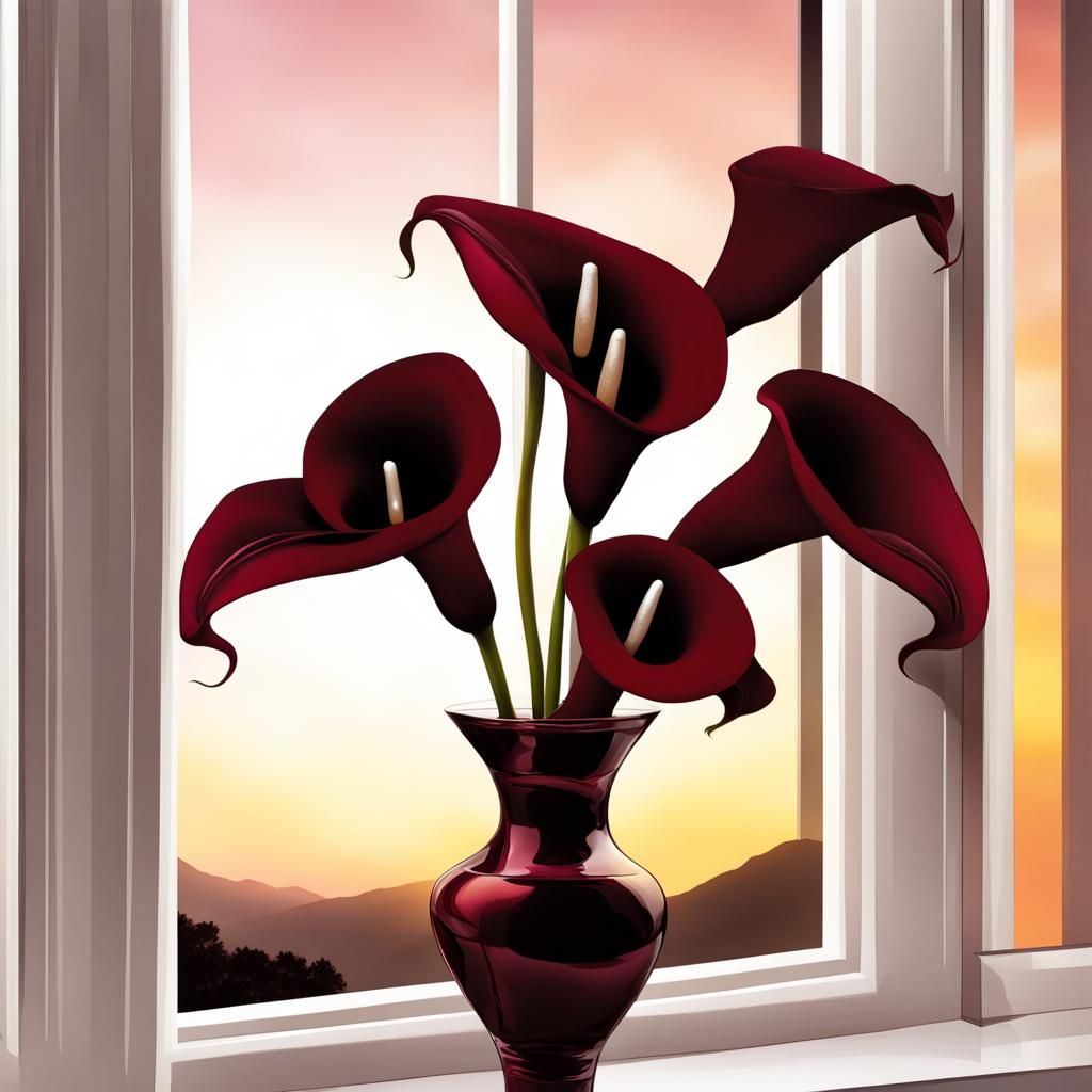 Calla Lilies in Sunset Light