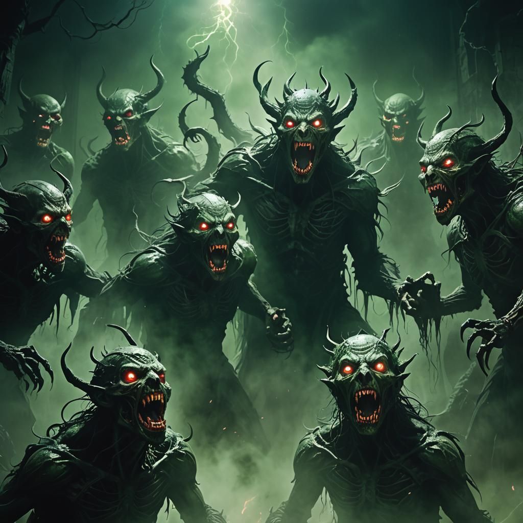 Nightmarish Soul Eaters in Dark Fantasy Realm