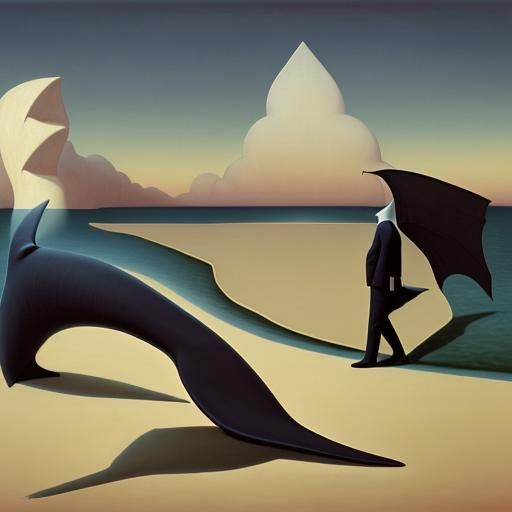 Sleepwalking Shark Wags Tail in Surreal Dreamscape