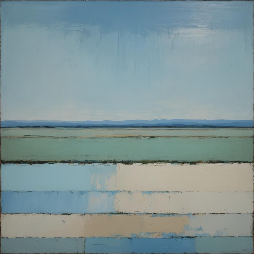 Abstract Hilly Meadow in Rothko Style