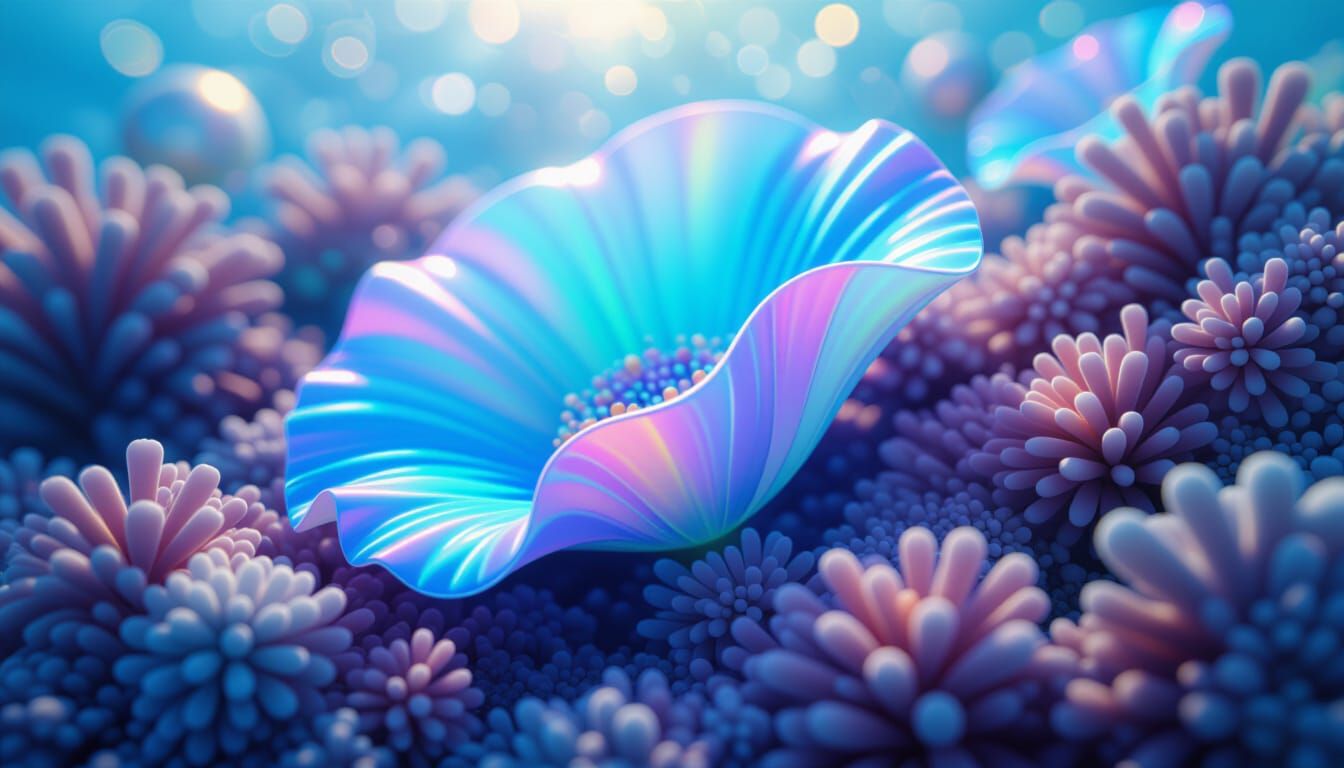 Dazzling Opalescent Ocean Scene
