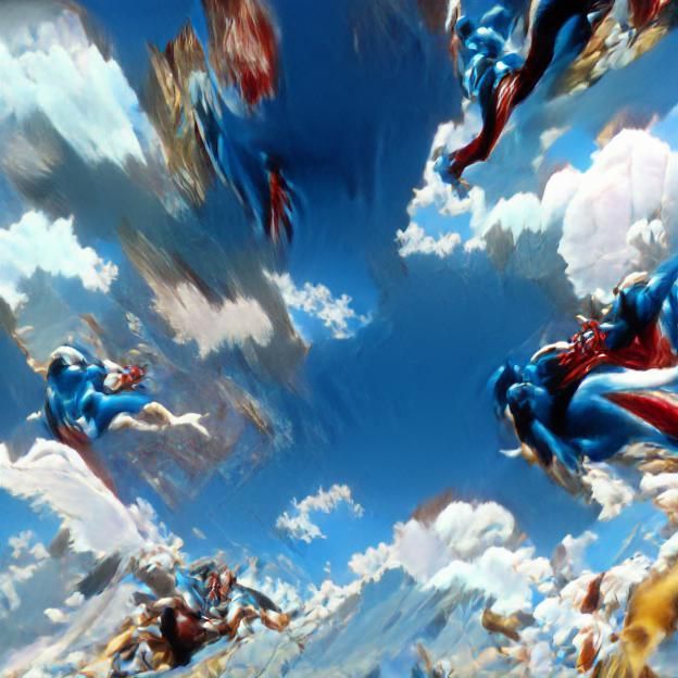 Blue Sky in Marvel Comics Film Style