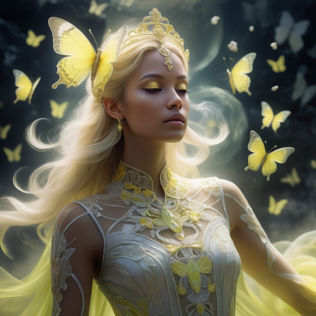 Ethereal Moroccan Princess in Neo Art Nouveau Style