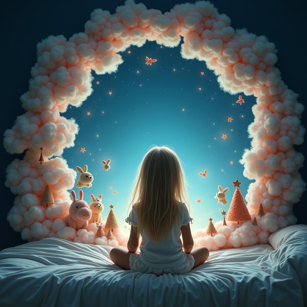 Girl Reaching Into Dreamland Portal