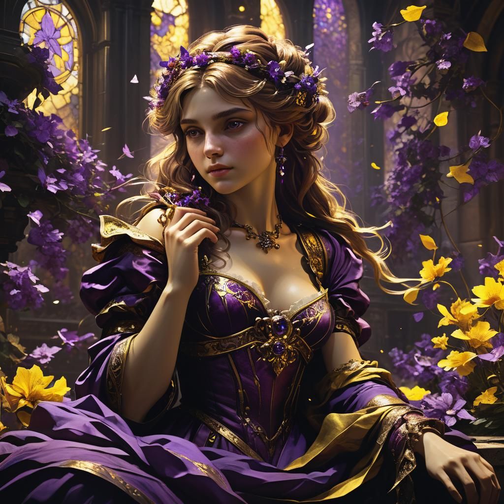 Tenderness Portrait in Art Nouveau Style