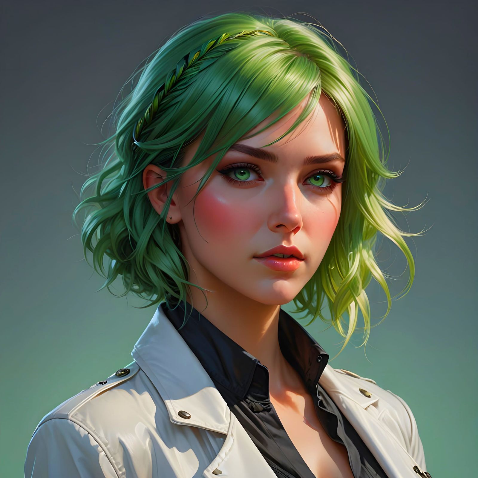 Ethereal Portrait in Pastel Hues and Triadic Colors