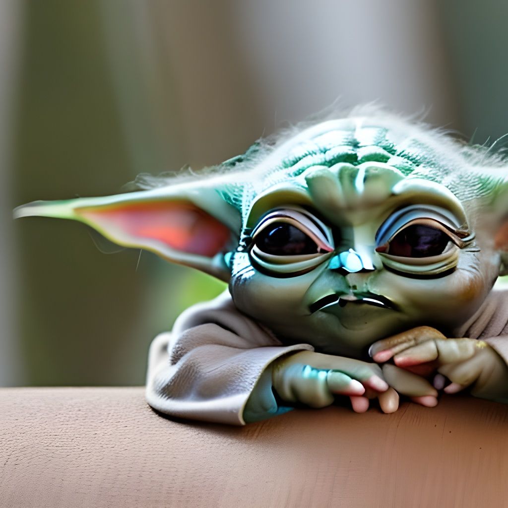 Baby Yoda Meditating: A Serene Yoga Scene