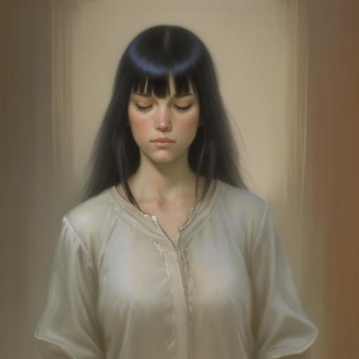 Dreamlike Sleepwalker in Oil Painting Style