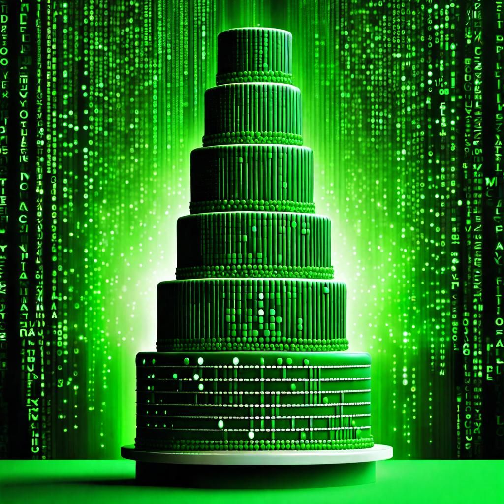 Matrix Style Wedding Cake