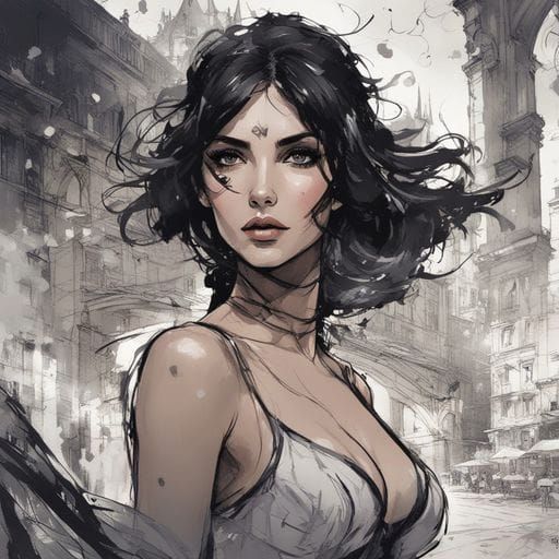 Beautiful Girl in Paris Lingerie Portrait