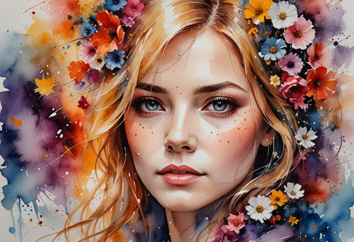 Glamorous Female Portrait in Modern Style