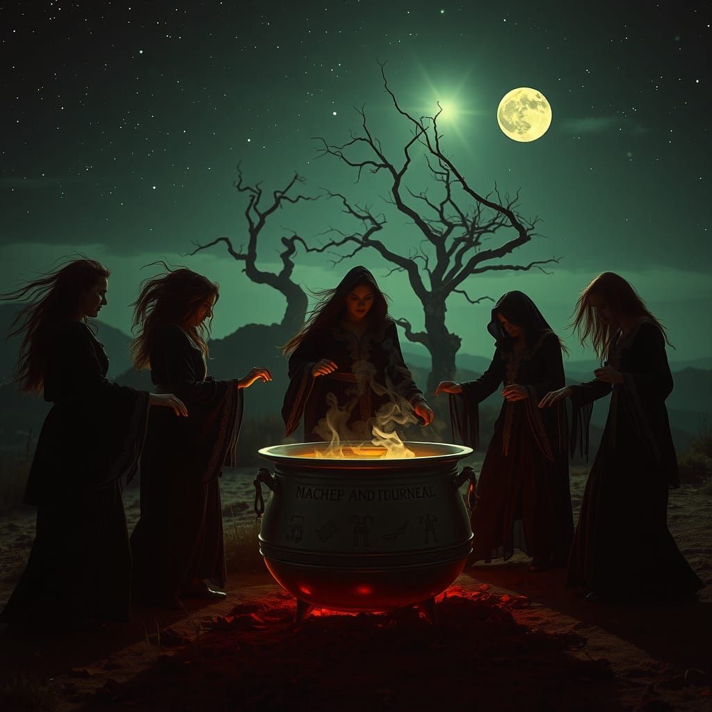 Witches Dance Under Starry Night Sky in a Hauntingly Beautif...
