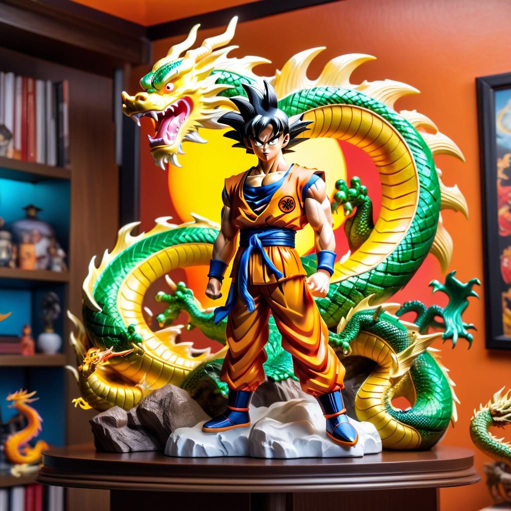 Goku and Shenron action figures