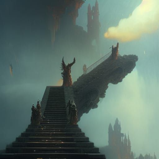 Epic Stairway to Heaven Concept Art