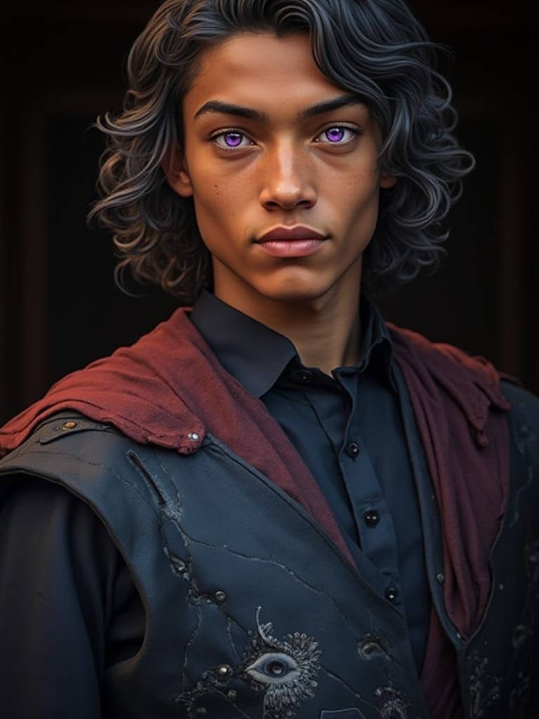 Hyper-Realistic Portrait of a Brown-Skinned Adventurer