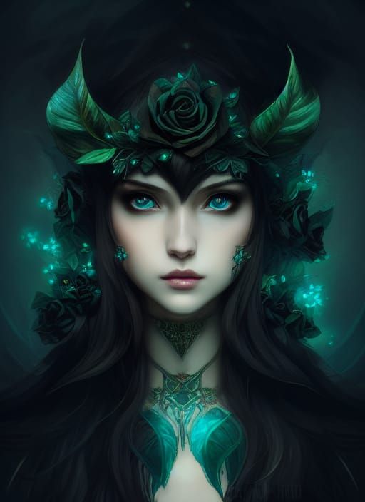 Elegant Elf with Bronze Leaf Armor, Hyper-Realistic Digital ...