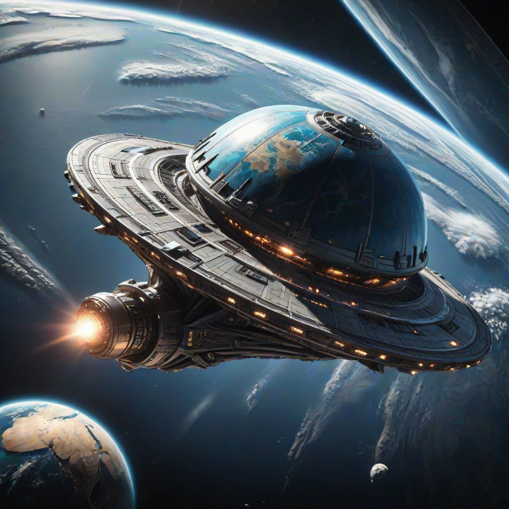 Surreal Spaceships Dazzle from Orbit in Hyperrealistic Propo...