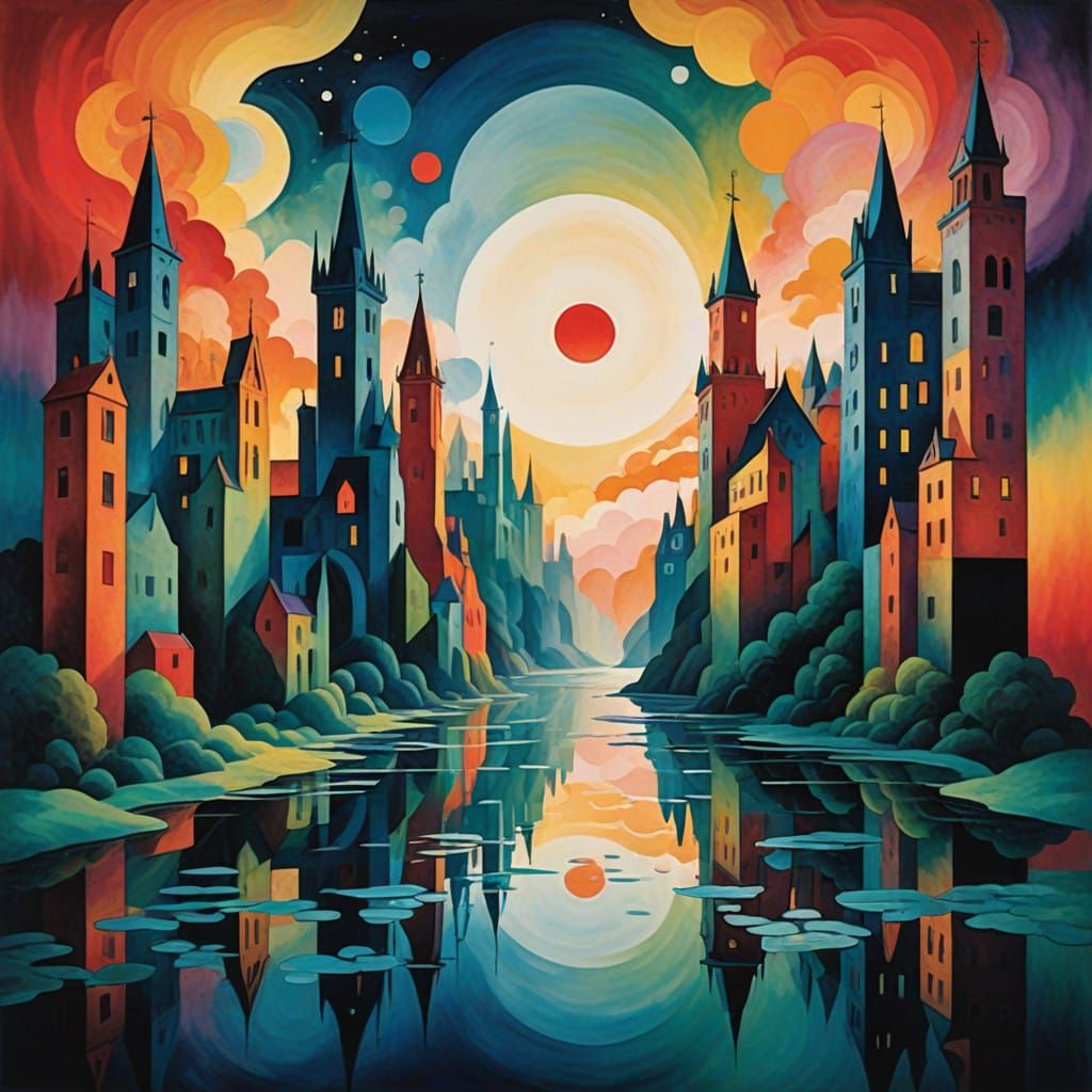 Dreamlike Scene in Vibrant Colors