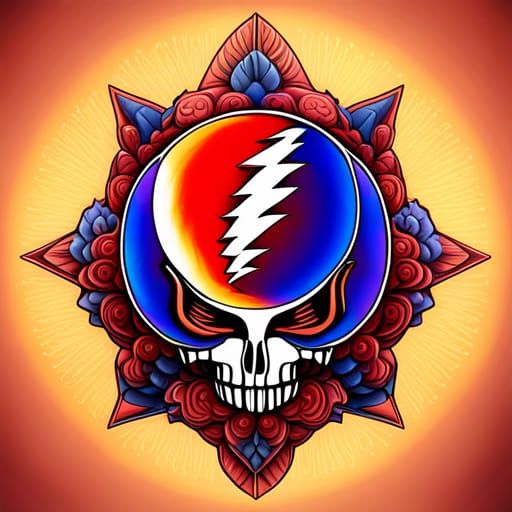 Fantastical Grateful Dead Poster in Detailed Matte Painting