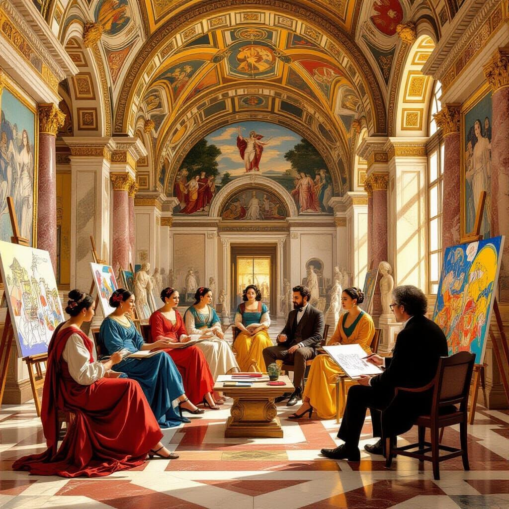 Artists Reimagined in a Renaissance Art School
