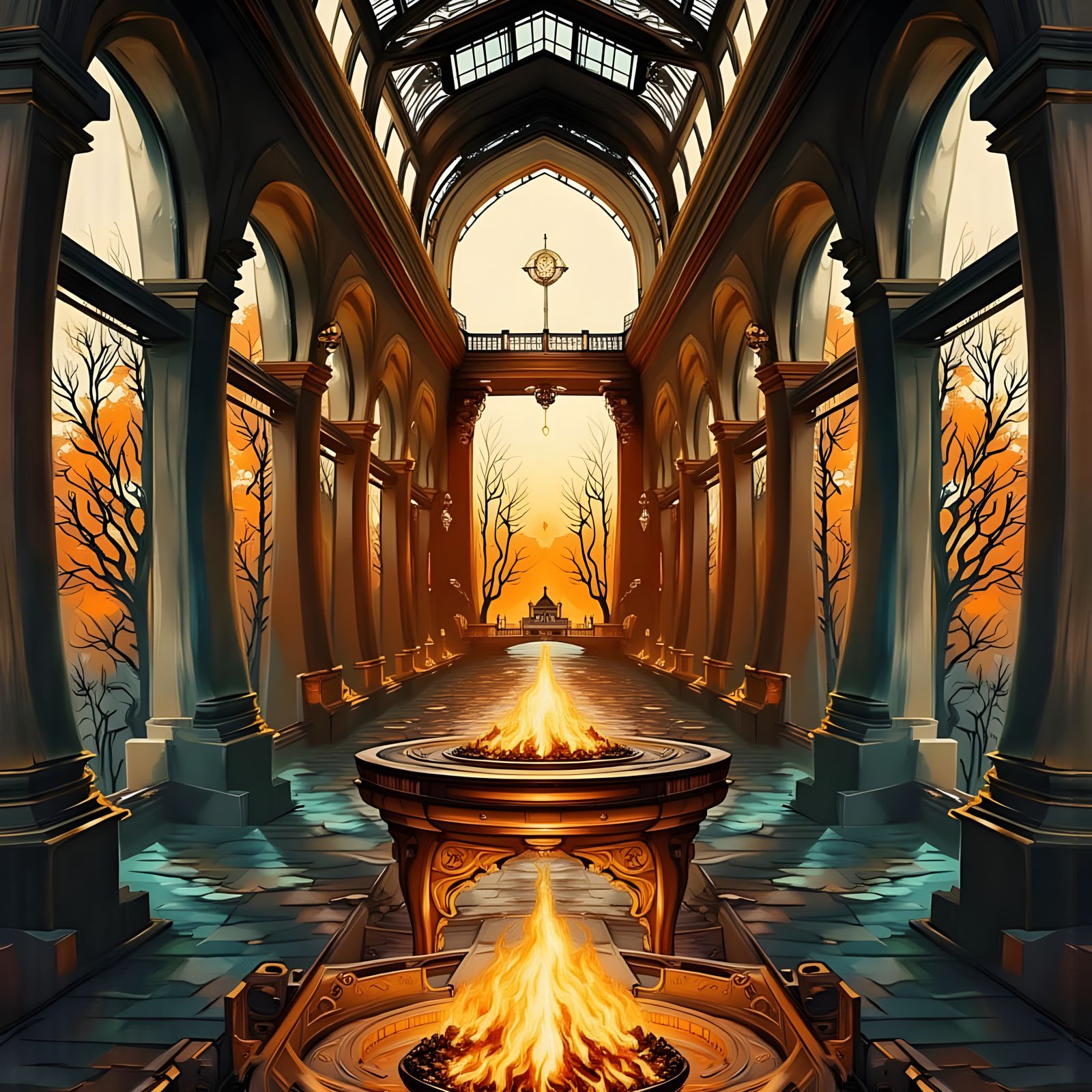 <lora:Essence of Oil:1.0> <lora:BldgLandsc2023-F:1.0>