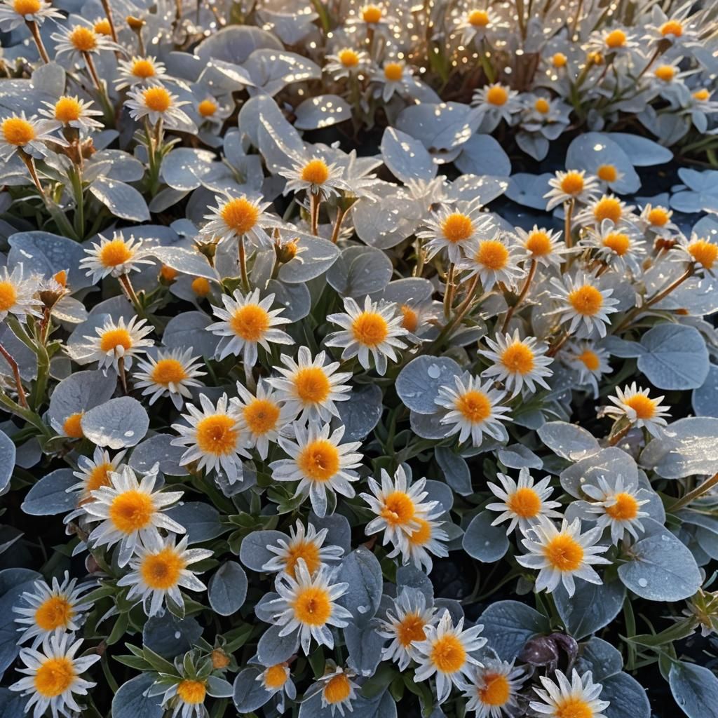 Spring Flowers Bloom in Freezing Rain