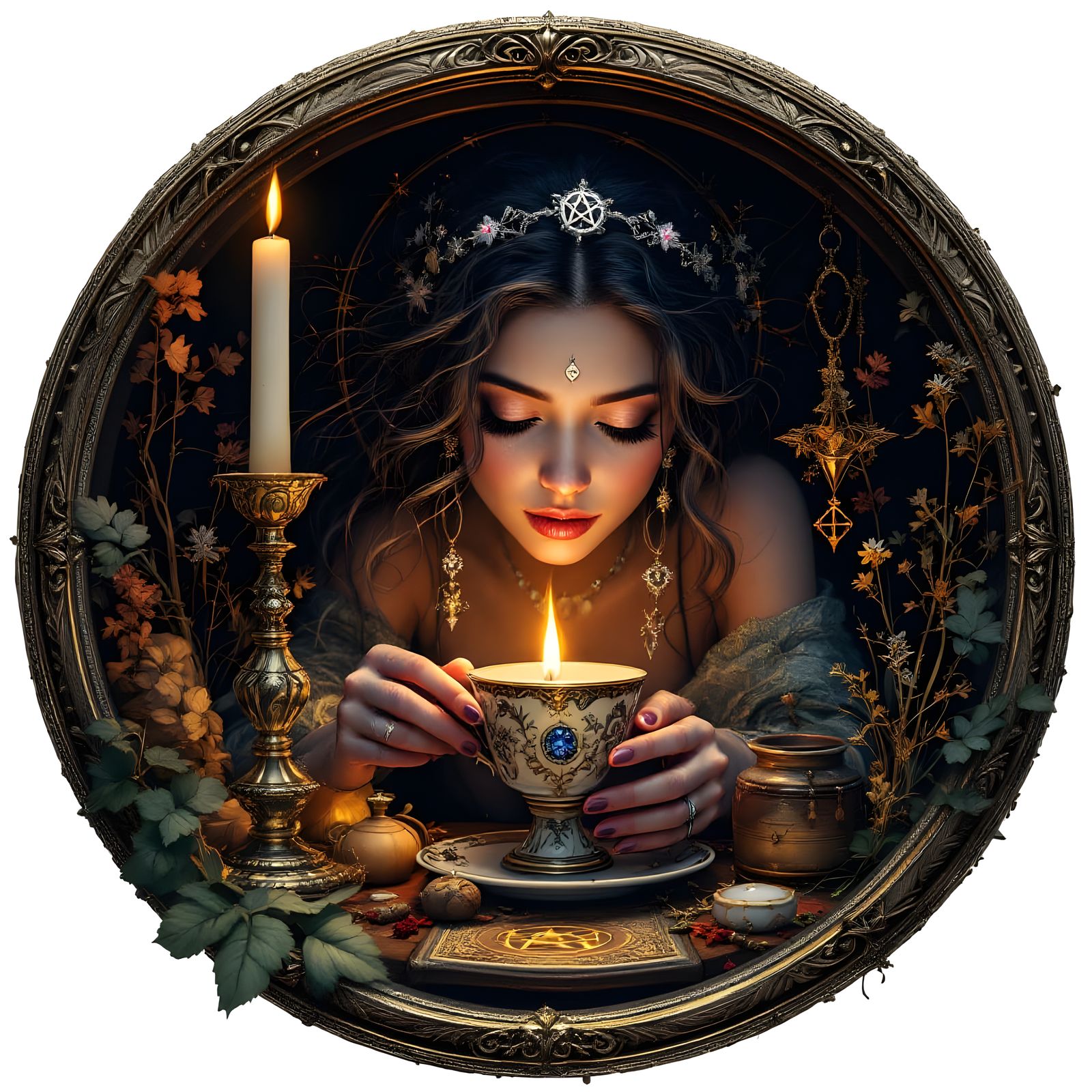 Enchanted Cottage Logo with Witchy Delights