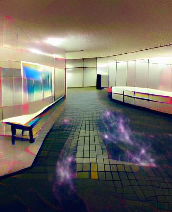Abstract Liminal Space with Minimalist Elements