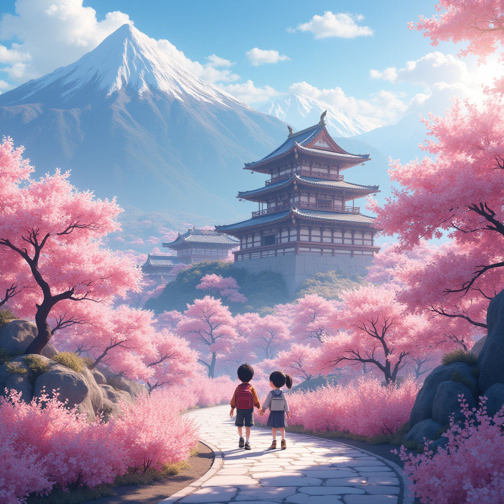 Sakura Kingdom: Anime-Inspired Digital Art