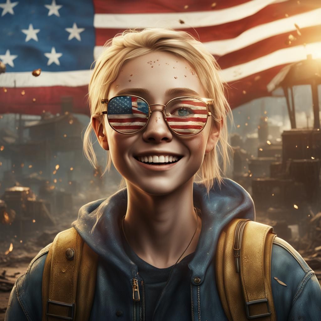 Post-Apocalyptic Teen in Detailed Matte Painting