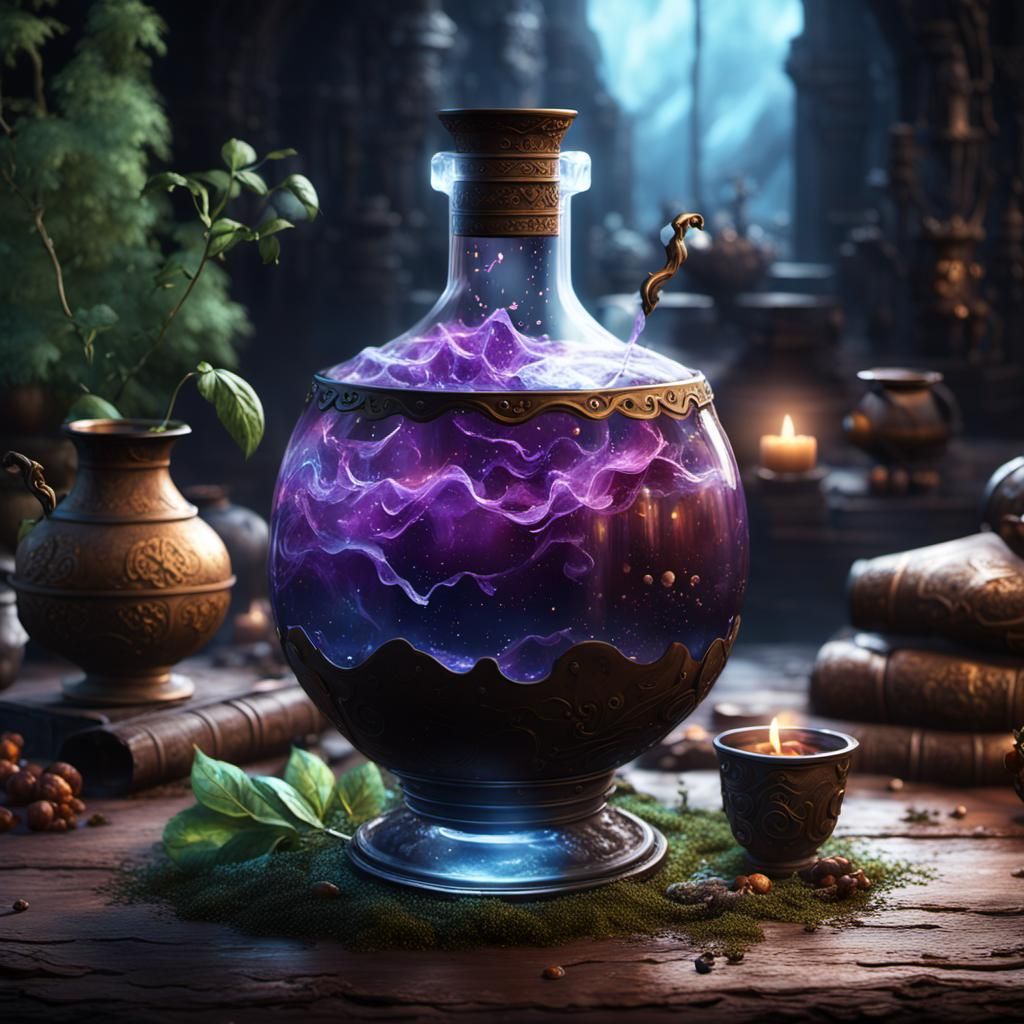 Detailed Matte Painting of Polyjuice Potion