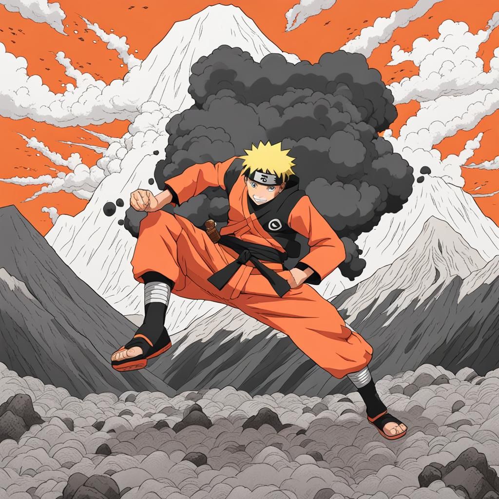 Volcanic Naruto AI Image